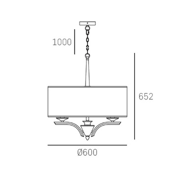 Lampa wisząca ATLANTA P05803NI-WH