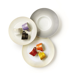 FILIŻANKA DO ESPRESSO ZE SPODKIEM AURÉOLE/CLAIR DE LUNE FÜRSTENBERG