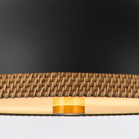 Lampa wisząca Doral - 2 źródła światła - Matowa czerń, vintage mosiądz