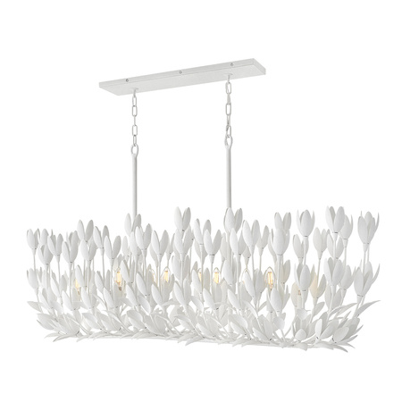 Lampa wyspowa Flora - 10 źródeł światła - Tynk strukturalny