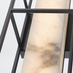 Duży kinkiet Blakley - 1 źródło światła - Matowa czerń