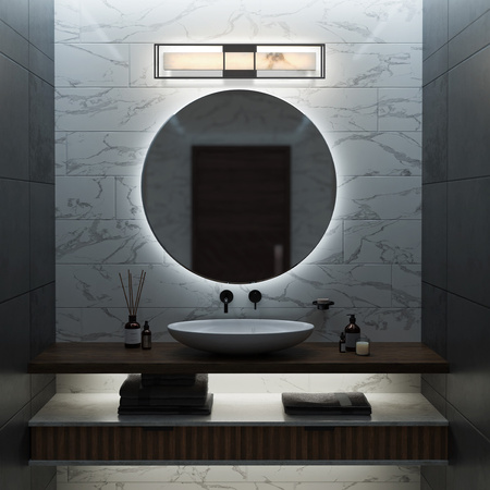 Duży kinkiet Blakley - 1 źródło światła - Matowa czerń