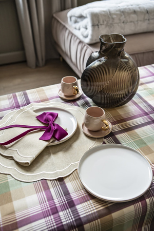 OBRUS BAWEŁNIANY VERY PERI - 130 x 200 CM - ROSEBERRY HOME - MY HONEY HOME