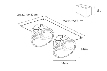 Lampa wpuszczana Authentage Phantôme centonze