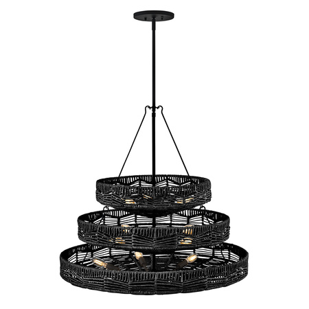 Żyrandol Ophelia - 13 źródeł światła - Czarny