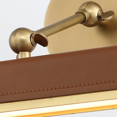 Mała obrazówka LED Valise Picture - Vintage mosiądz, skóra koniakowa