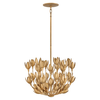 Lampa wisząca Flora - 3 źródła światła - Oksydowane złoto
