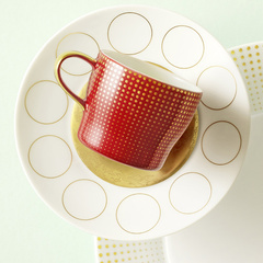 Filiżanka do espresso ze spodkiem AURÉOLE/CLAIR DE LUNE FÜRSTENBERG