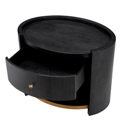 Stolik nocny Eichholtz Rosemberg charcoal grey oak veneer