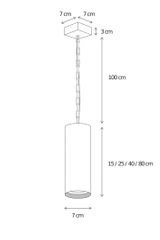 Lampa wisząca Authentage Tubelum na kwadratowej podstawie