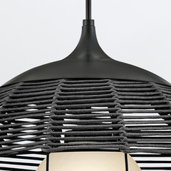 Średnia lampa wisząca Maddox - 1 źródło światła - Czarny