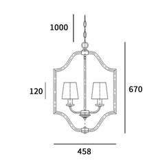 LAMPA WISZĄCA NEW YORK - 46X67CM - MY HONEY HOME