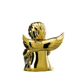 Anioł średni z kotem ZŁOTY