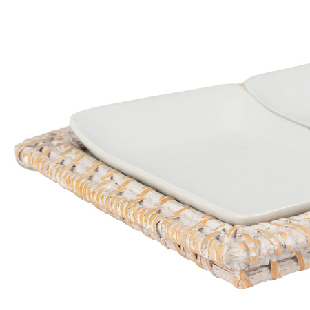 NACZYNIE 3 KOMOROWE EDNA - 39X21XH.3CM - COTE TABLE - MY HONEY HOME