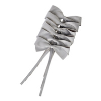 AKSAMITNE KOKARDKI DEKORACYJNE - GRAY BOWS - 6 SZT. - ROSEBERRY HOME - MY HONEY HOME
