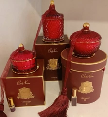 Okrągła świeca Art-Deco Cote Noire Red&Gold