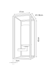 Lampa ścienna Authentage Bellefeu vitrine wewnętrzna