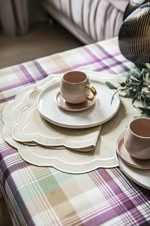 OBRUS BAWEŁNIANY VERY PERI - 130 x 200 CM - ROSEBERRY HOME - MY HONEY HOME