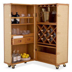 Szafka na wino Eichholtz Martini Bianco rattan look