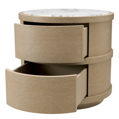 Stolik nocny Eichholtz Cabana Okrągły washed oak veneer