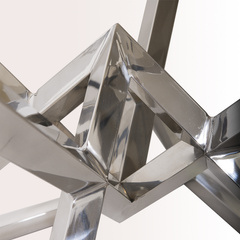 STOLIK BOCZNY GRAND - SREBRNY - 53 x 53 x 57 CM - MY HONEY HOME