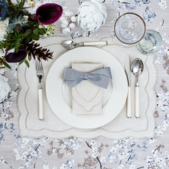 AKSAMITNE KOKARDKI DEKORACYJNE - GRAY BOWS - 6 SZT. - ROSEBERRY HOME - MY HONEY HOME