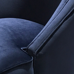 GRANATOWY WELUROWY FOTEL - MY HONEY HOME