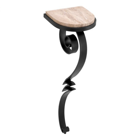 Konsola Ophira gunmetal finish travertine