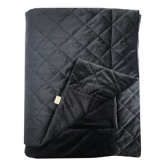 PLED PIKOWANY - CZARNY WELUR - 160 x 240 - MY HONEY HOME COLLECTION