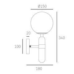 Kinkiet LA SPEZIA W01343BR