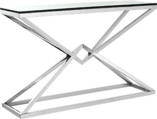 KONSOLA GRAND - SREBRNA - 120 x 40 x 80 CM - MY HONEY HOME