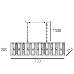 Lampa wisząca CosmoLight KYIV P06223CP