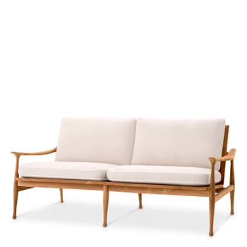 Sofa Eichholtz Manzo z naturalnego drewna tekowego off-white outdoor