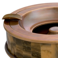 Popielniczka Eichholtz Bonham z mosiężnym wykończeniem w stylu vintage