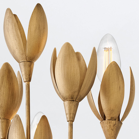 Kinkiet Flora - 3 źródła światła - Oksydowane złoto