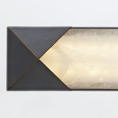 Duży kinkiet LED Caesar - Miejski brąz