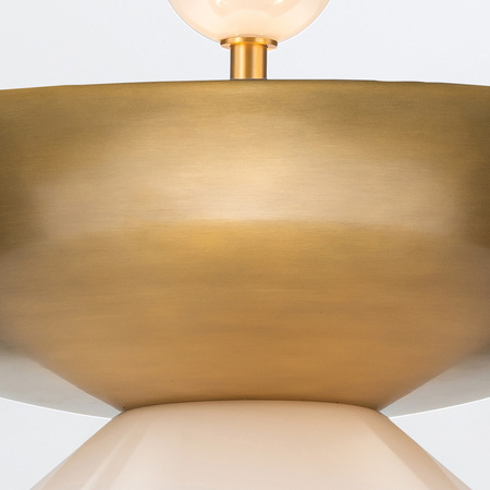 Duża lampa wisząca Saucer - 4 źródła światła - Postarzany mosiądz