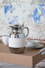 ORGANIZER NA KAWĘ - BEŻOWY - 27 x 22.5 x 9.5 CM - GIOBAGNARA - MY HONEY HOME