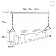 Lampa Authentage Bellefeu vitrine na długiem zawieszeniu