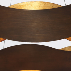 Duży żyrandol Vaughan - Brązowo-złoty