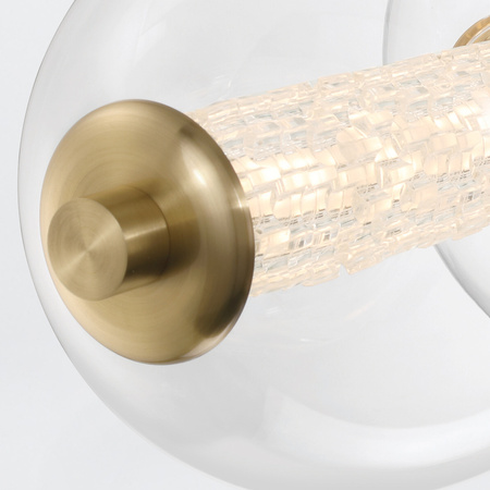 Lampa wyspowa Atomo - 7 źródeł światła - Szczotkowane złoto