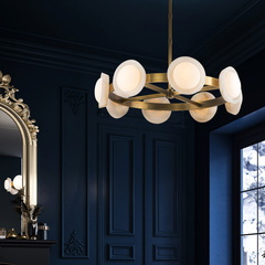 Żyrandol LED Alonso - Vintage mosiądz