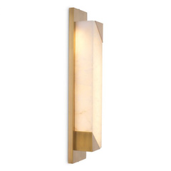 Kinkiet Scilla antique brass finish alabaster Eichholtz