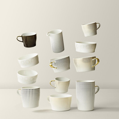 Filiżanka do espresso ze spodkiem AURÉOLE/CLAIR DE LUNE FÜRSTENBERG