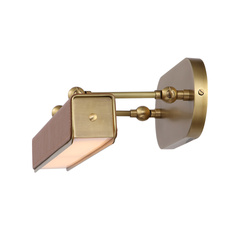 Średnia obrazówka LED Valise Picture - Vintage mosiądz, skóra koniakowa