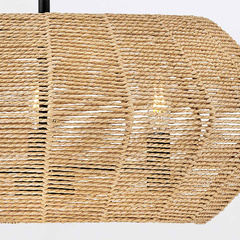 Lampa wisząca Luca - 3 źródła światła - Czarny, karmelowy beż