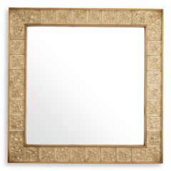 Lustro Eichholtz Mellot Kwadratowe vintage brass finish