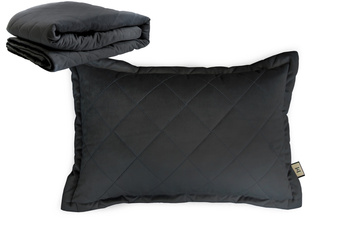 PLED PIKOWANY - CZARNY WELUR - 160 x 240 - MY HONEY HOME COLLECTION