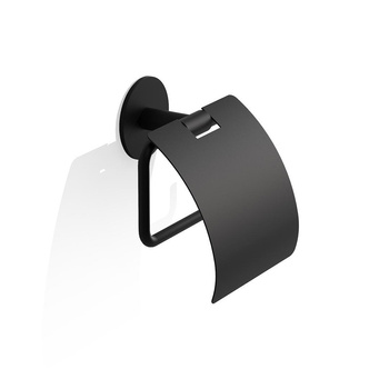 BASIC Uchwyt na papier toaletowy Decor Walther czarny mat samoprzylepny