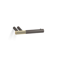 Uchwyt na papier toaletowy Decor Walther Ciemny Metal mat / złoty mat